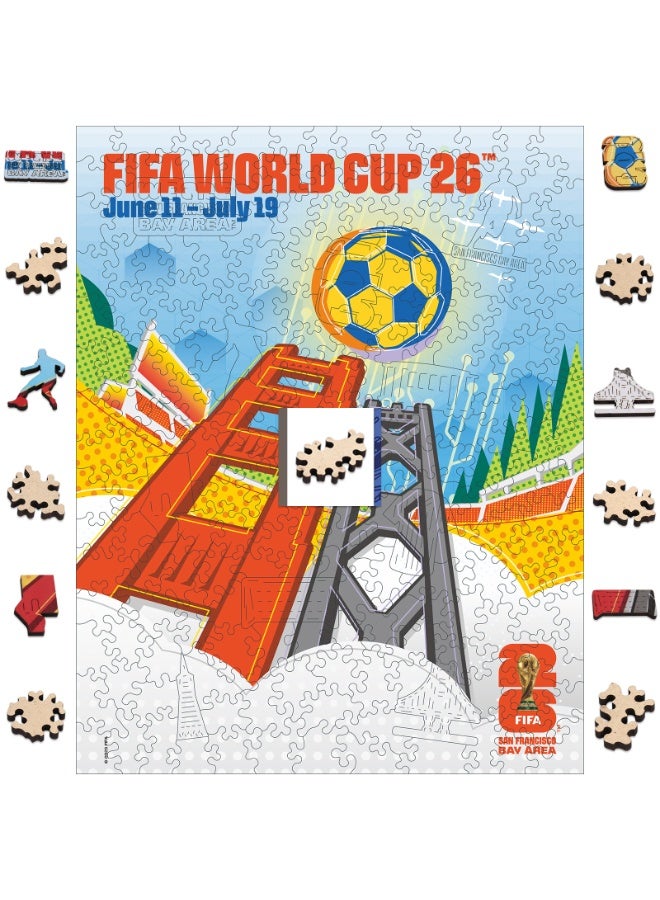 FIFA World Cup FIFA Official Licensed World Cup 2026 Host City San Francisco Bay Area Wooden Jigsaw Puzzle 200 Pieces - Image 1